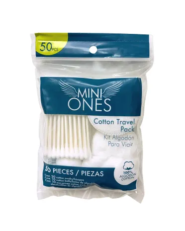 Mini Ones Cotton Travel Pack Kit 50 pcs